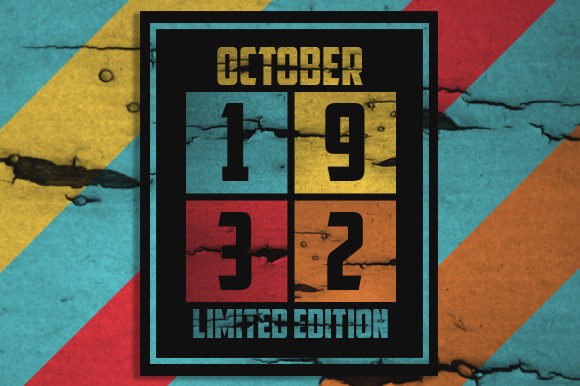 Retro October 1932 Limited Edition